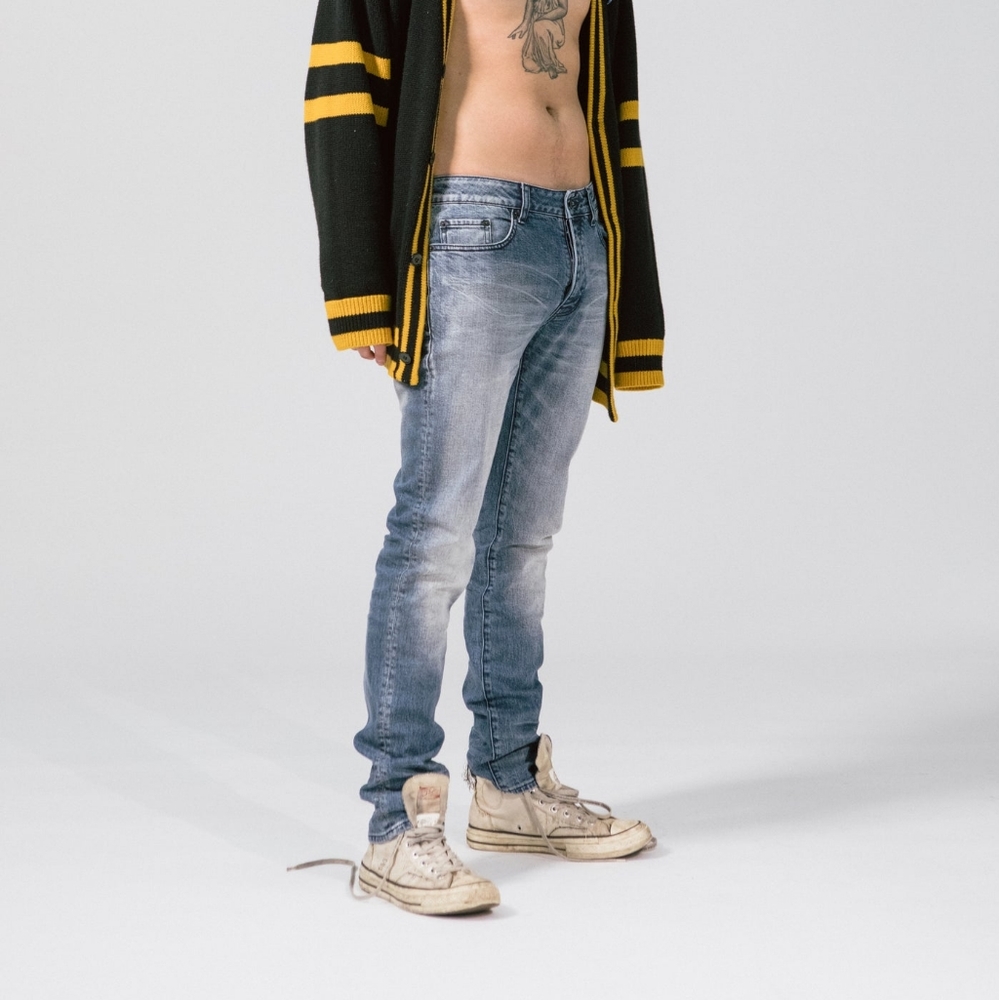 JAPAN VINTAGE DESERT DUST INDIGO SKINNY DENIM